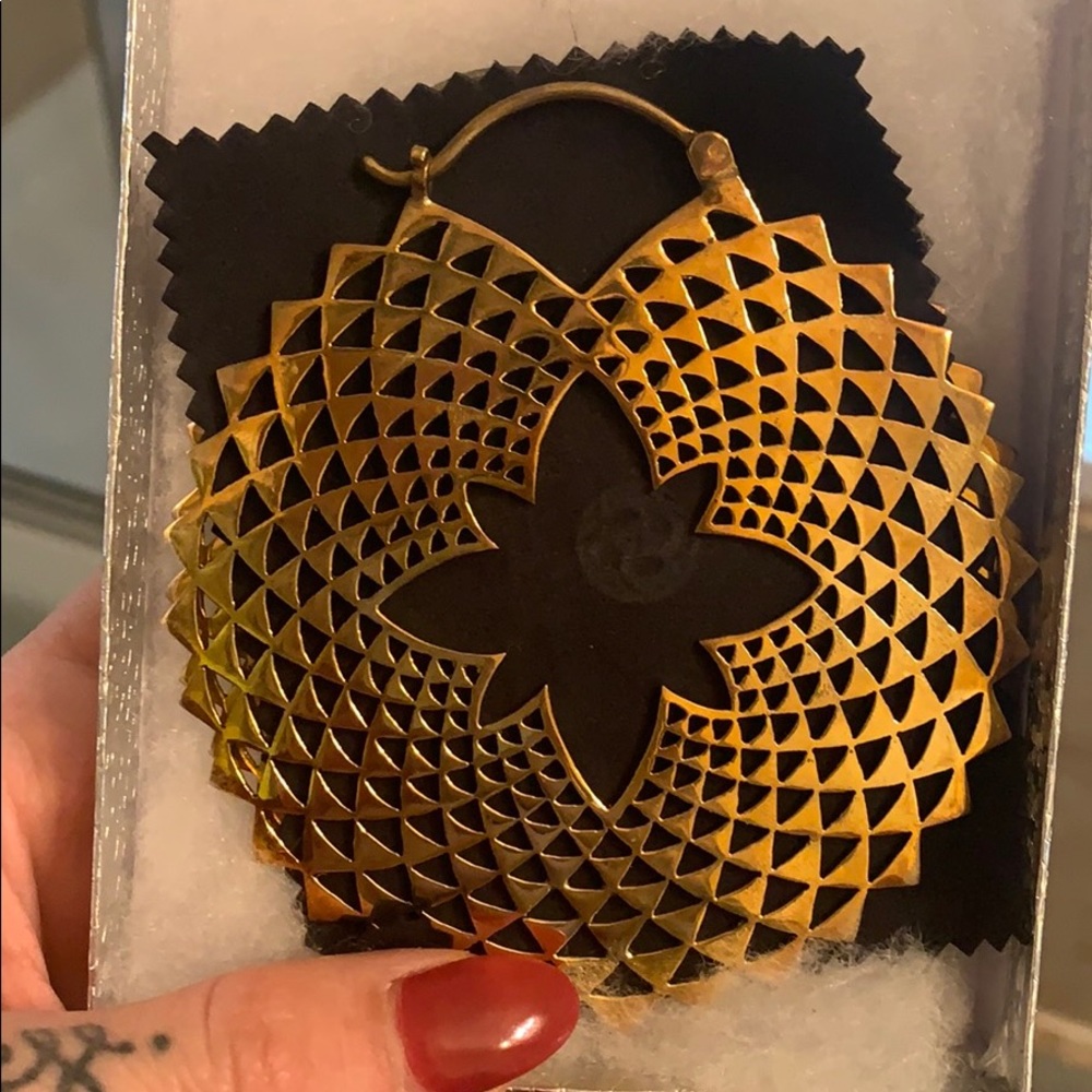 Beautiful brass geometric Earrings